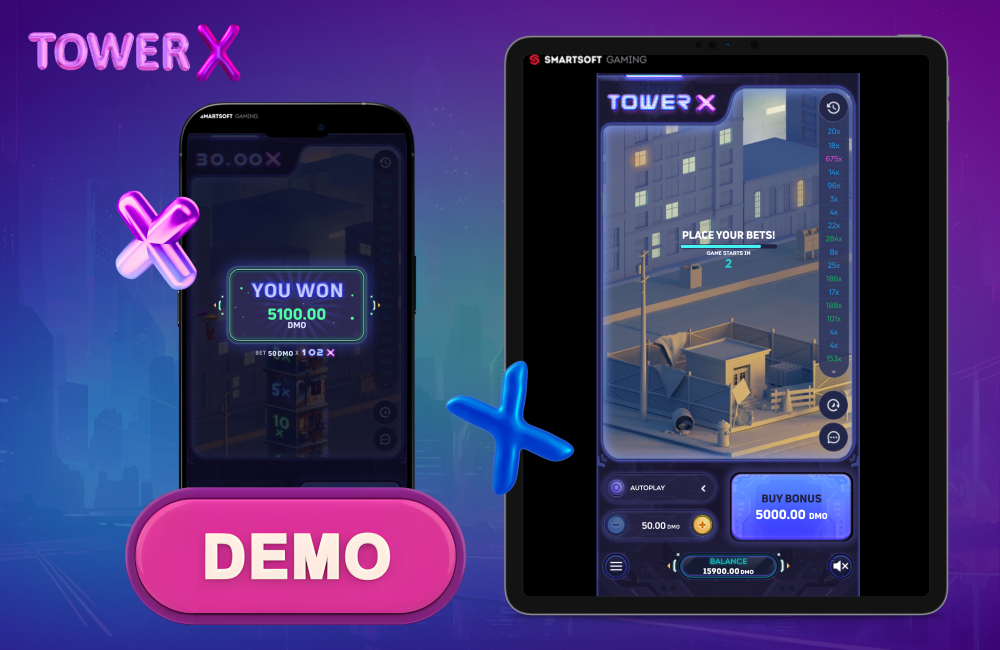 Tower X offers Indian players a demo mode to safely learn mechanics and develop strategies without financial risk
